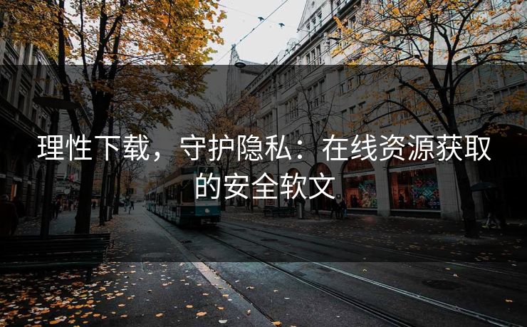 理性下载，守护隐私：在线资源获取的安全软文